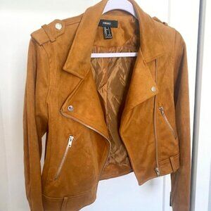 Tan, carmel moto jacket - Forever 21 size Small